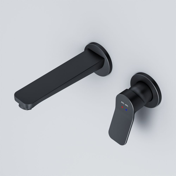 F85A72622 X-Joy, Смеситель для умывальника AM.PM монтируемый в стену, чёрный