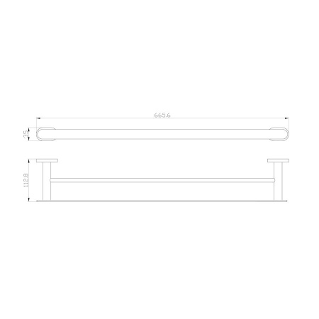 Полотенцедержатель двойной WONZON & WOGHAND, Хром (WW-8411)