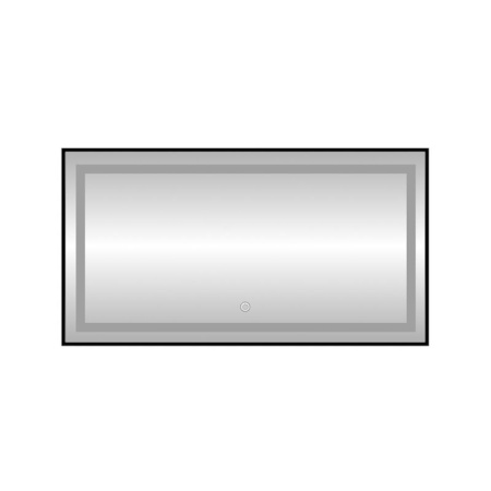 Зеркало с подсветкой LED Fixsen FX-2080B прямоугольное 80х60 см, черное