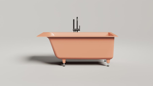 Ванна встраиваемая Salini CASCATA 150x70 покраска по RAL полностью, S-Stone, матовый 105021MF