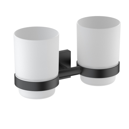 Стакан для ванной комнаты двойной Timo Selene 12034/03, черный