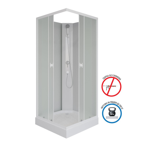 Душевая кабина Niagara Promo P90/13Q/MT/BK (90х90х200) 3 места