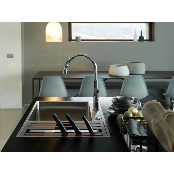 Кухонная мойка FRANKE 127.0538.259 из нержавеющей стали BWX 220-54-27 TL (вентиль-автомат в комплекте)