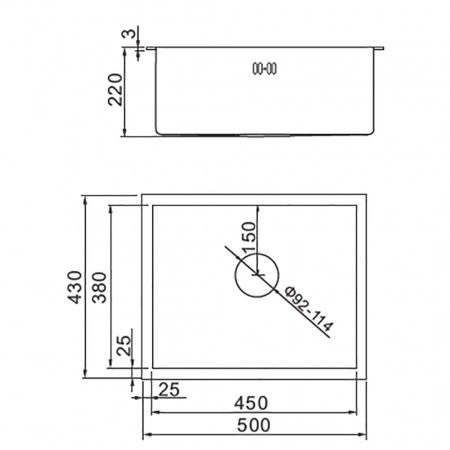 Кухонная мойка Gerhans K35043B