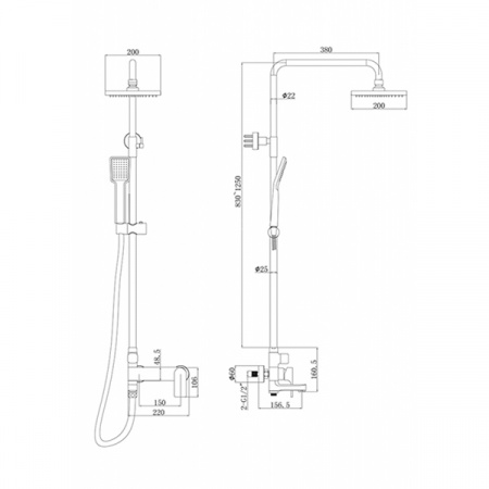 Душевая система Bravat Real F6333367CP-A-RUS