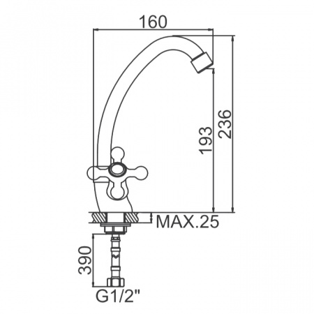 Смеситель для мойки Ledeme H19 L4119-2