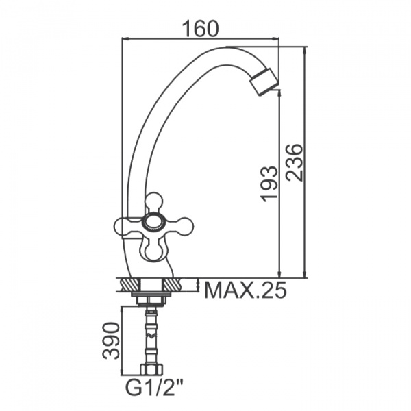 Смеситель для мойки Ledeme H19 L4119-2