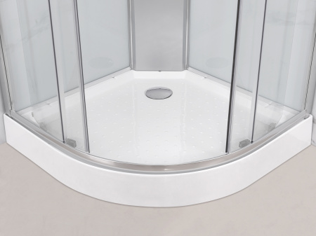 Душевая кабина AQUABATH ATLAS AB-1000A (четверть круга, 90x90, хром, с поддоном, сифоном, без крыши)