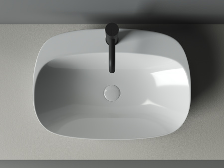 Умывальник чаша накладная овальная Ceramicanova Element 595*420*155мм, Белый, CN5012
