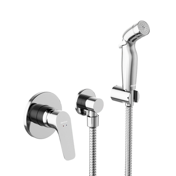 777510001 Jupiter Смеситель Damixa монтируемый в стену с гигиеническим душем, хром