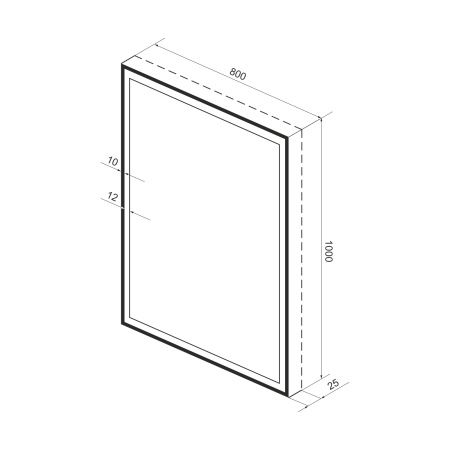 Зеркало с фронтальной LED-подсветкой Wellsee 7 Rays' Spectrum 172201390