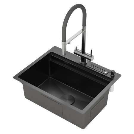 Кухонная мойка Roxen Stage 60 PVD (графит)
