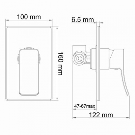 Смеситель для душа WasserKraft Exter 1651