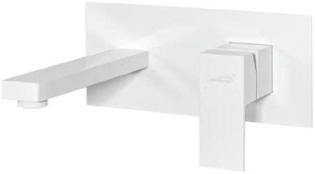 Смеситель встраиваемый для раковины Hansberge H688 Белый глянец