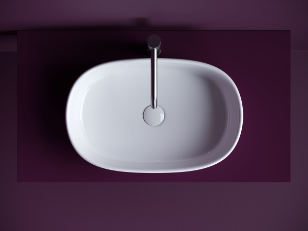 Раковина накладная овальная Ceramicanova Element 561*359*149, белый, CN6075