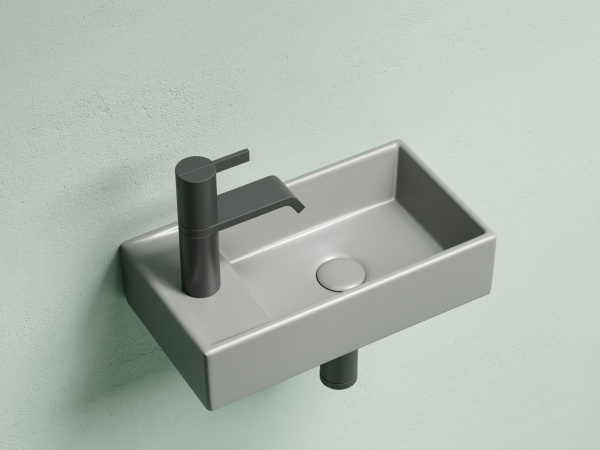 Умывальник подвесной прямоугольный Ceramicanova Element 407*217*100, антрацит матовый, CN6051RMH