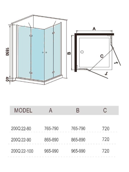 Душевой уголок WeltWasser WW 200R22-100