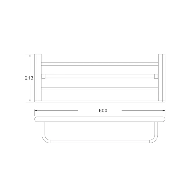 Полка для полотенец Rose RG1708T, пепельный