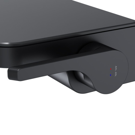 F8F72722 Func Встраиваемый смеситель на раковину АМ.РМ с полкой и каскадным изливом, черный