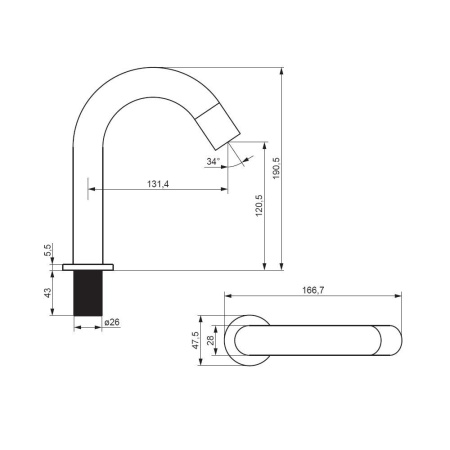 360290300 Scandinavian Pure Смеситель для умывальника Damixa cенсорный, чёрный