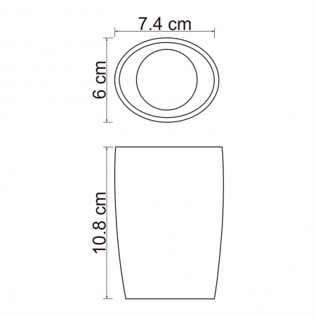 Стакан для зубных щеток WasserKRAFT Dinkel K-4628