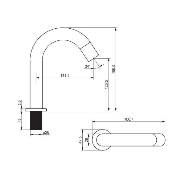 360290300 Scandinavian Pure Смеситель для умывальника Damixa cенсорный, чёрный