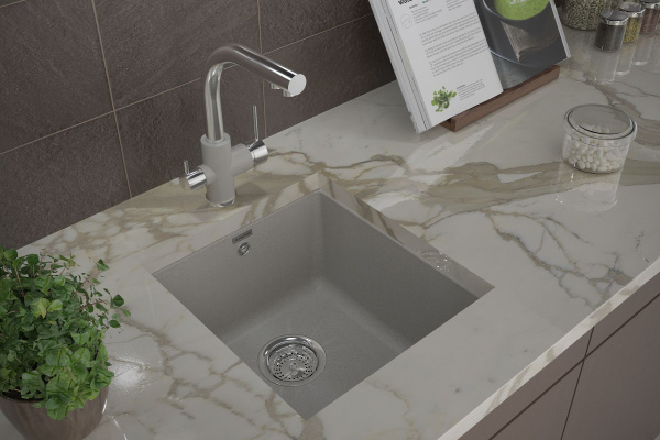 Мойка Paulmark GERA 50 PM104546-GR 460х450 ммх200 мм, IT-GRANIT, серый