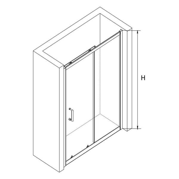 Душевая дверь RGW Passage PA-14 100 см (98-102) 41081410-11, стекло прозрачное