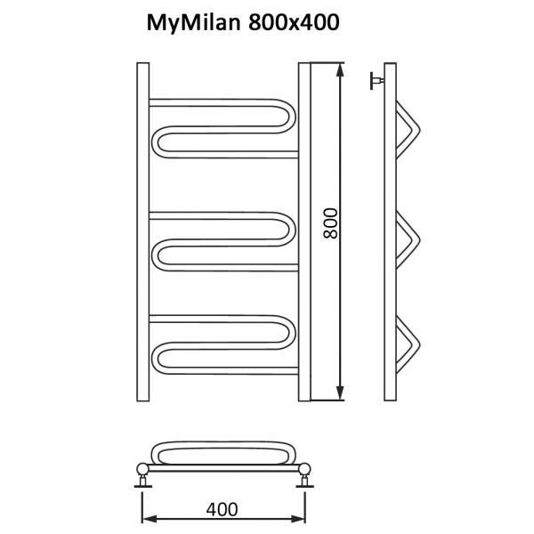 Полотенцесушитель MYFREA My Milan 80/40