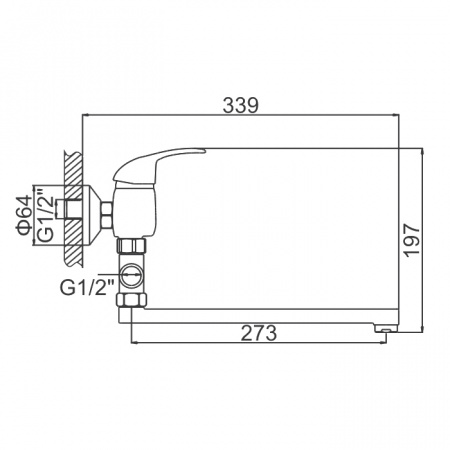 Смеситель для ванны Ledeme H15 L2115