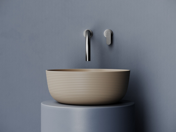 Раковина накладная круглая Ceramicanova Element 356*356*135, капучино матовый, CN6073MC