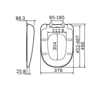 Сиденье для унитаза AM.PM Sensation C307851WH с микролифтом, быстросъемное