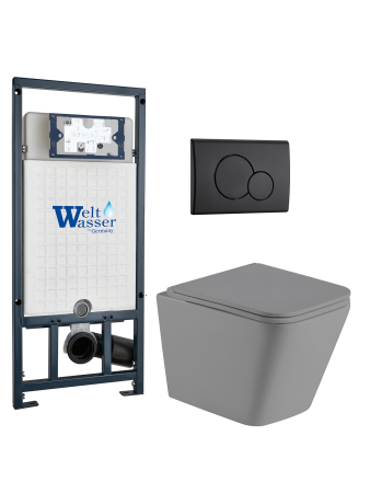Комплект инсталляции с унитазом Weltwasser MARBERG 507 + GELBACH 041 MT-GR + MAR 507 RD MT-BL