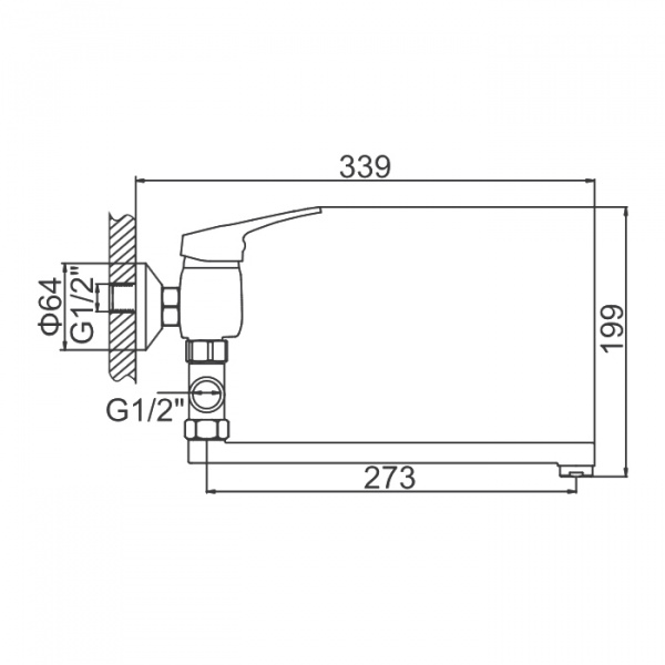 Смеситель для ванны Ledeme H13 L2113