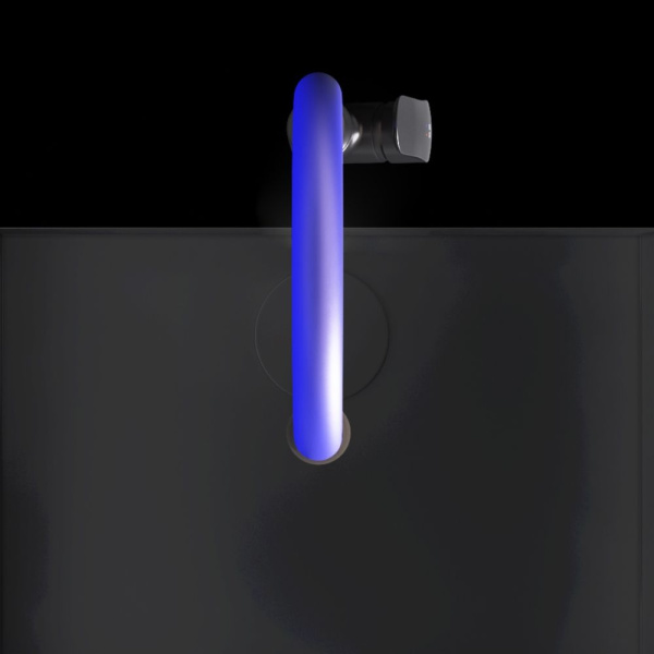 F8007827_xxx Like, Смеситель для кухни AM.PM с каналом для питьевой воды и гибким изливом, черн., синий