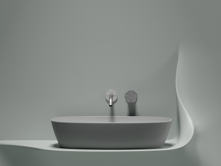 Умывальник чаша накладная овальная Ceramicanova Element 600*380*138мм, Серый матовый, CN6049MSG