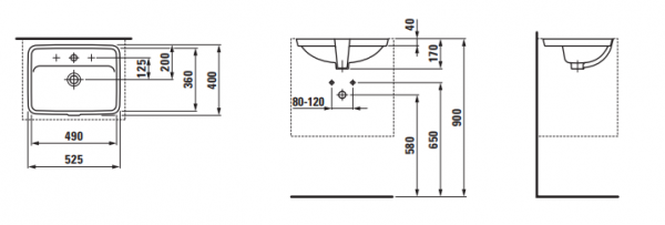 Умывальник Laufen Pro S 8119660001041 52x40