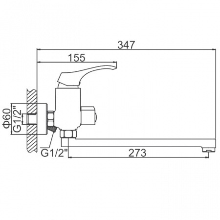 Смеситель для ванны Ledeme H42 L2242