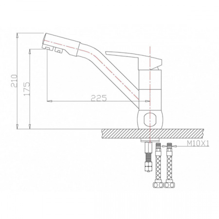 Смеситель для мойки ZorG ZR 400 KF-12 никель