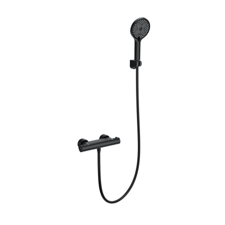 Смеситель для душа с термостатом WONZON & WOGHAND, Черный матовый (WW-B2003-A-MB)