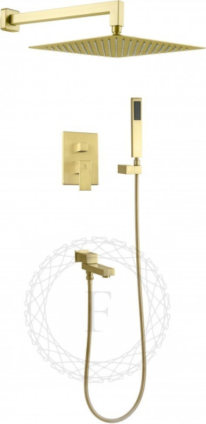 Душевая система скрытого монтажа FILARETE Fing FL1040 (Матовое золото)