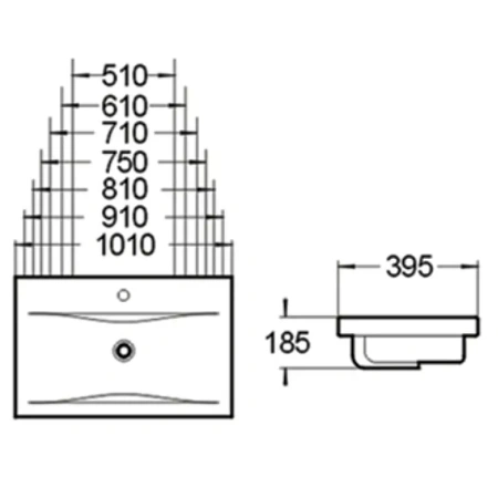 Раковина SantiLine SL-2101 (50) 51х40 белая