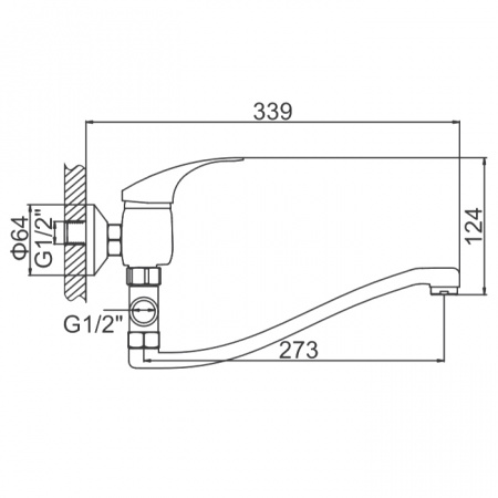 Смеситель для ванны Ledeme H36 L2136