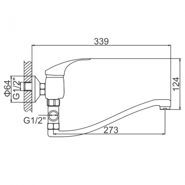 Смеситель для ванны Ledeme H36 L2136