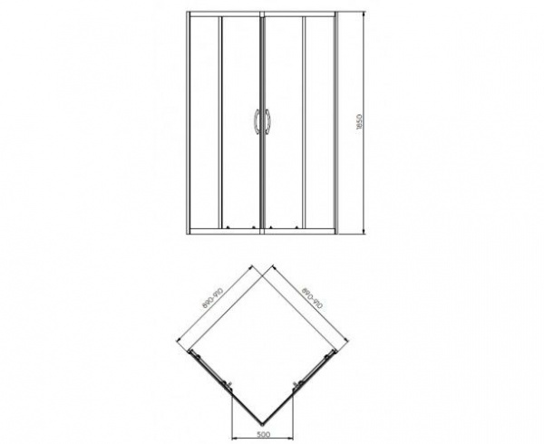 Душевая кабина Kolo Rekord PKDK90222003 90х90х185 см без поддона