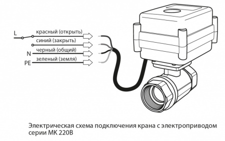 Кран с электроприводом Neptun Aquaсontrol MK 220B 1/2