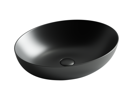 Умывальник чаша накладная овальная Ceramicanova Element 520*395*130мм, Черный матовый, CN6017MB