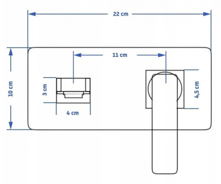 Смеситель скрытого монтажа Rea SONIC BLACK + BOX REA-B0181