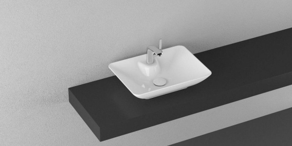 Раковина ISVEA SistemaY Clear накладная 525*395*147 1 цвет белый 10SY50052SV