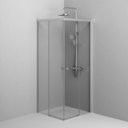 W94G-403-8080-MT1K X-joy Душевое ограждение AM.PM квадратное,раздвиж.двери 80x80 хром мат